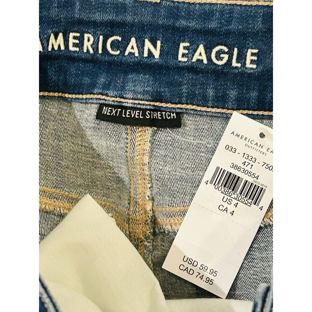 NWT American Eagle High Rise Shortie Jean Shorts size 4 - Picture 5 of 5